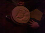 "B9" in the head of a Guiness boot