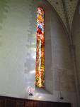 Chagall stained glass windows in small church in Zurich.
